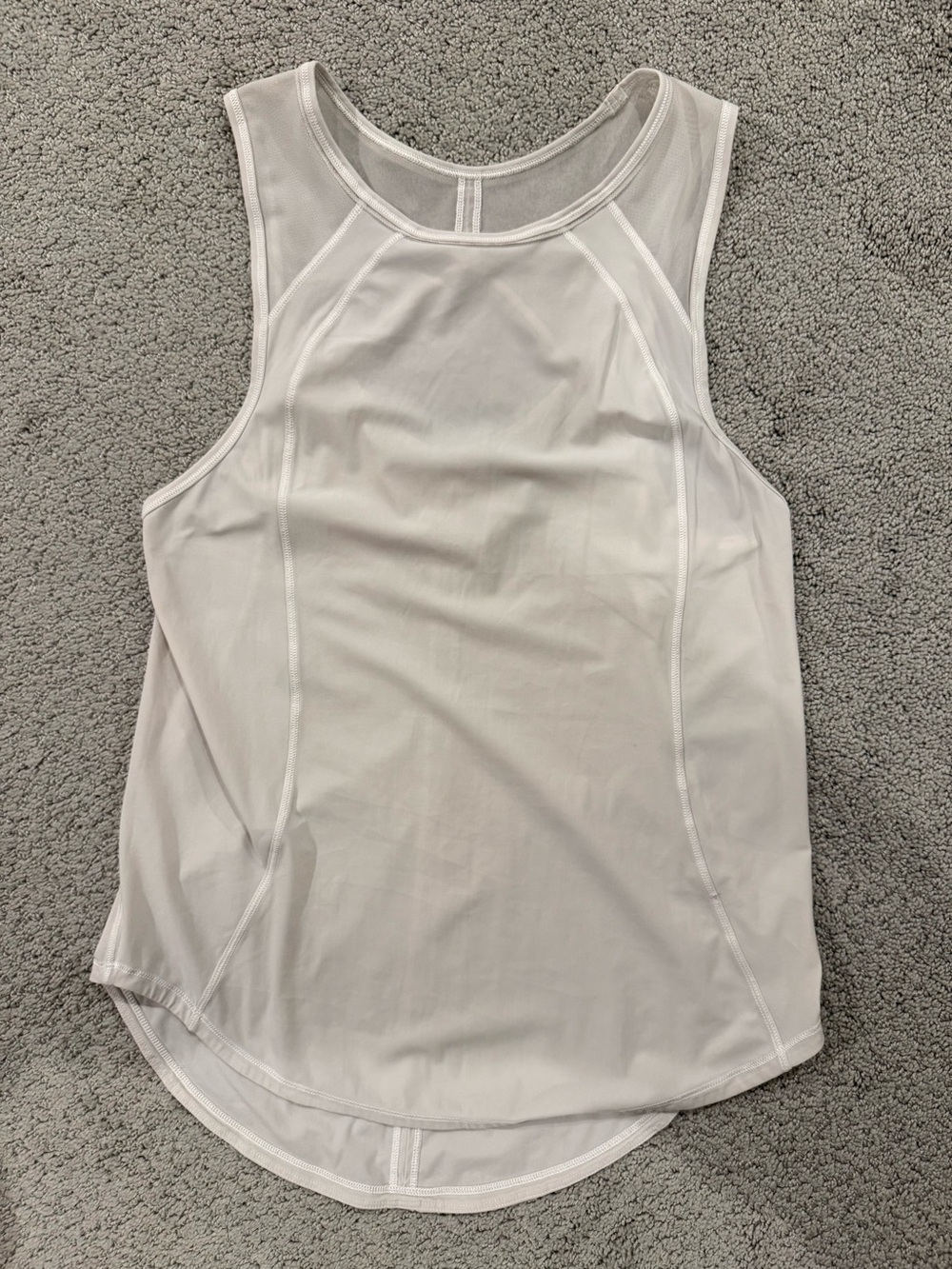 lululemon athletica White Mesh-Back Athletic Tank